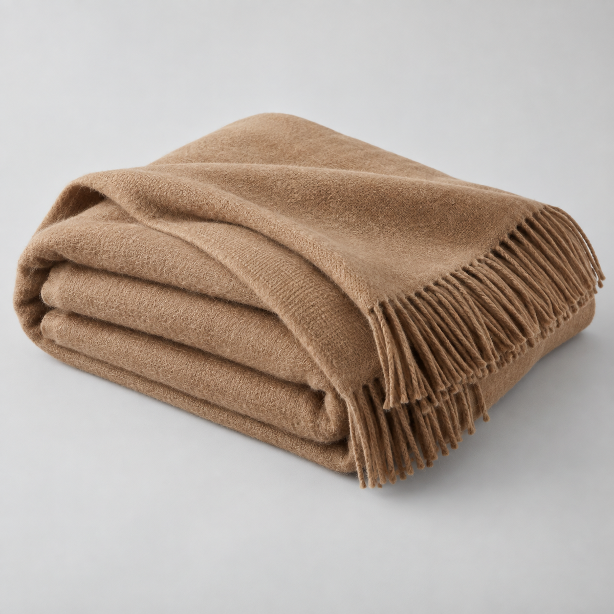 Warme Kamelflaumdecke 155x220 cm – originale Detailansicht
